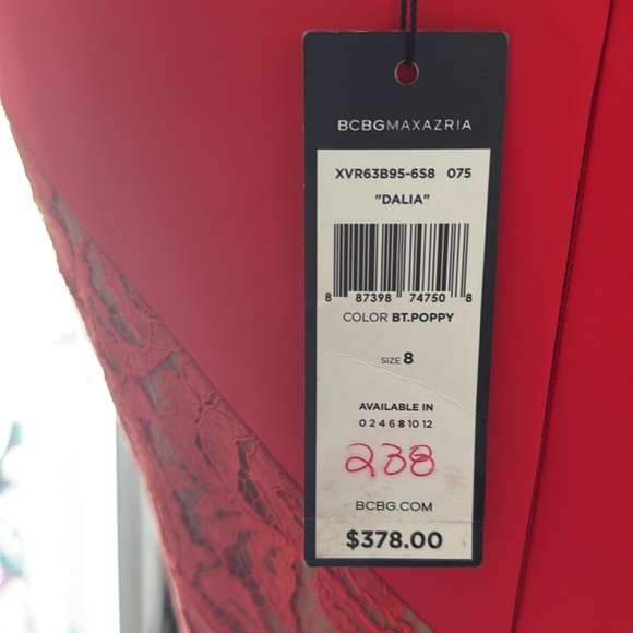 BCBG Red Cocktail dress new with tags - Picture 9 of 9